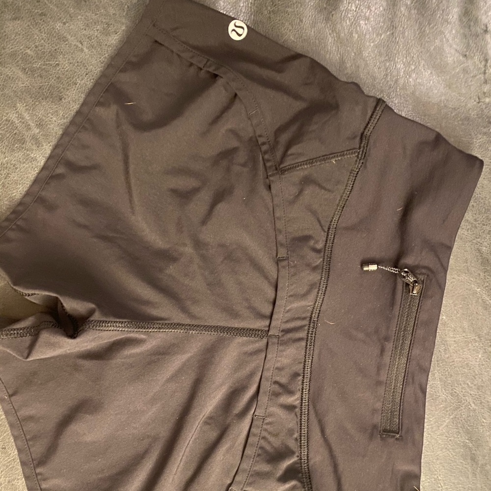 *LULULEMON BLACK WORN ONCE SHORTS!*